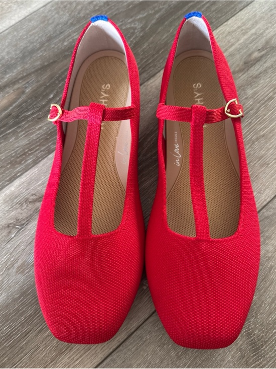 Rothy's Shoes - ROTHY'S The T-Strap Mary Jane Red Crisp Women's Flat Size US 10.5 NWOB